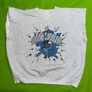 Vintage 90s Discus Athletic North Carolina Tar Heels Sleeveless Sweatshirt 2XL